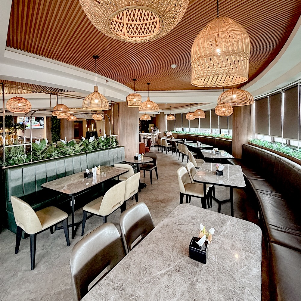 The restaurant seating